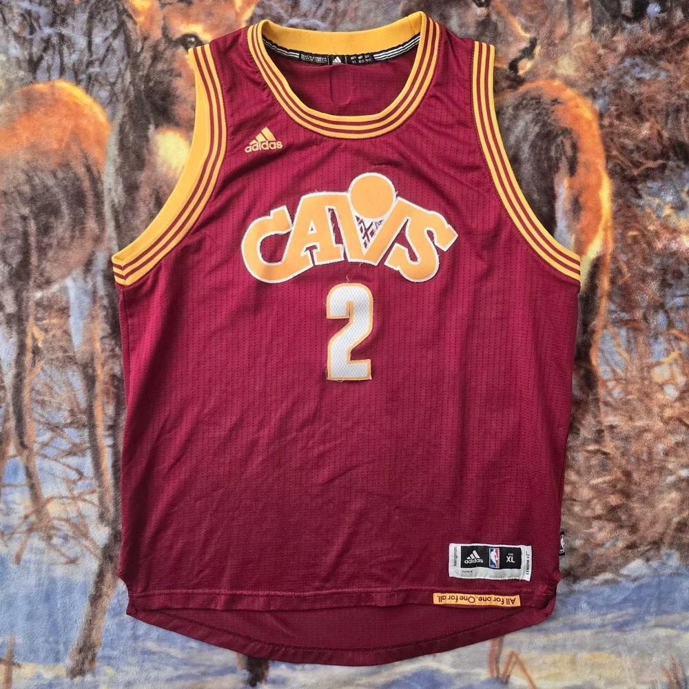 Cleveland Cavaliers Kyrie Irving 2015 Retro Adidas NBA Basketball Jersey Large+2